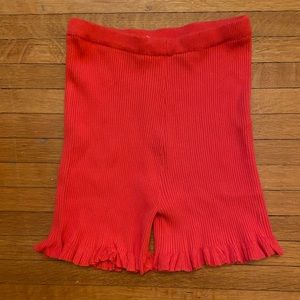find me now - red - ribbed shorts - size M